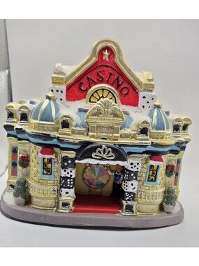 Walmart Holiday Time Christmas Village Porcelain Casino Lighted Building